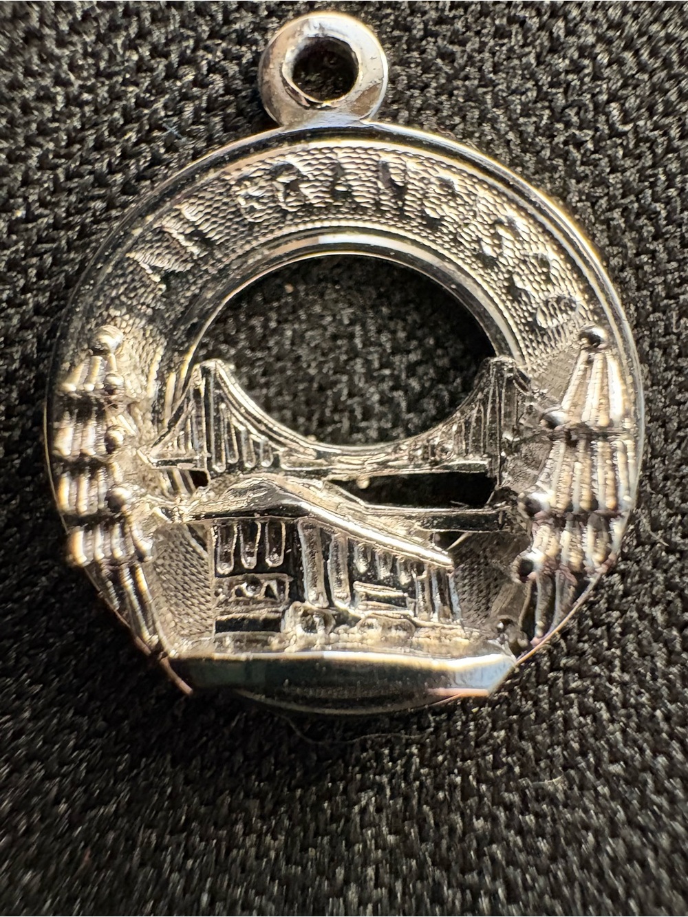 San Francisco Bridge Souvenir Charm in Sterling Silver.